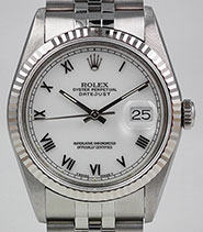 Rolex Oyster Perpetual DateJust 16234 - White Roman Numeral Dial