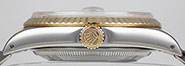 Gents Rolex Oyster Perpetual DateJust 18K/SS - Original Champagne Diamond-Set Dial 16233