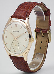 Jaeger LeCoultre 18ct 18K Pink Gold White Sub-Seconds Dial