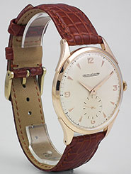 Jaeger LeCoultre 18ct 18K Pink Gold White Sub-Seconds Dial