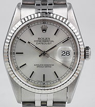 Rolex Oyster Perpetual DateJust 16234 - Silver Dial