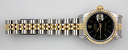 Ladies Rolex Oyster Perpetual DateJust Champagne Linen Dial 69173