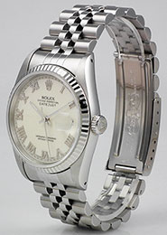 Rolex Oyster Perpetual DateJust 16234 - Ivory Roman Dial
