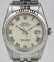 Rolex Oyster Perpetual DateJust 16234 - Ivory Roman Dial