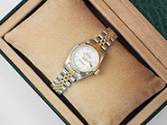 Ladies Rolex Oyster Perpetual DateJust White Roman Numeral Dial 69173