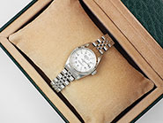 Ladies Rolex Oyster Perpetual DateJust White Roman Numeral Dial 69174