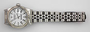 Ladies Rolex Oyster Perpetual DateJust White Roman Numeral Dial 69174