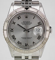 Rolex Oyster Perpetual DateJust 16264 Turn-o-Graph - Rhodium Dial