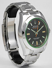 Rolex Oyster Perpetual Milgauss - 116400GB Green Glass Black Dial