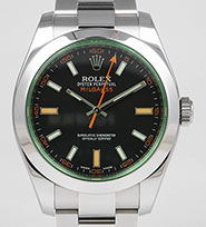 Rolex Oyster Perpetual Milgauss - 116400GB Green Glass Black Dial