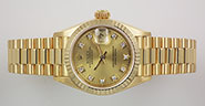 Ladies Rolex Oyster Perpetual DateJust 18K 18ct Diamond Dial 69178