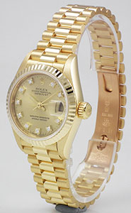 Ladies Rolex Oyster Perpetual DateJust 18K 18ct Diamond Dial 69178