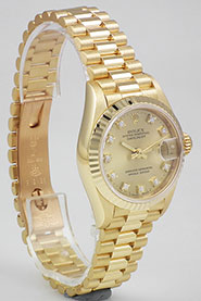 Ladies Rolex Oyster Perpetual DateJust 18K 18ct Diamond Dial 69178