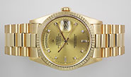 Rolex Oyster Perpetual Day-Date 18238 - Factory Champagne Diamond-Set Dial