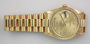 Rolex Oyster Perpetual Day-Date 18238 - Factory Champagne Diamond-Set Dial