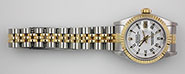 Ladies Rolex Oyster Perpetual DateJust White Roman Numeral Dial 69173