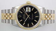 Rolex Oyster Perpetual DateJust Black Dial 16233