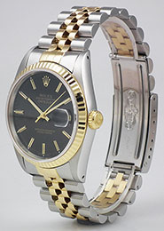 Rolex Oyster Perpetual DateJust Black Dial 16233