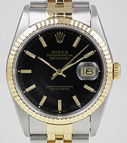 Rolex Oyster Perpetual DateJust Black Dial 16233