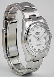 Rolex Oyster Perpetual DateJust 116200 - White Roman Numeral Dial