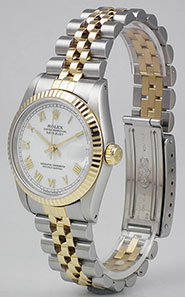 Rolex Oyster Perpetual DateJust Rare White Roman Numeral Dial 68273