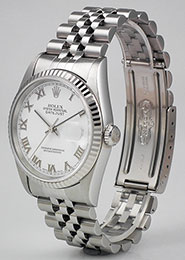 Rolex Oyster Perpetual DateJust 16234 - White Roman Numeral Dial