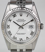 Rolex Oyster Perpetual DateJust 16234 - White Roman Numeral Dial