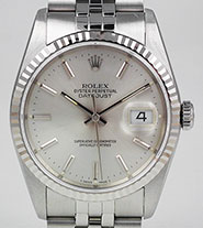 Rolex Oyster Perpetual DateJust 16234 - Silver Dial