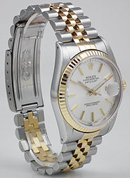 Rolex Oyster Perpetual DateJust Silver Dial 16233