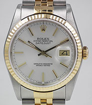 Rolex Oyster Perpetual DateJust Silver Dial 16233