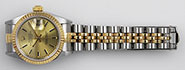 Ladies Rolex Oyster Perpetual DateJust Champagne Dial 69173