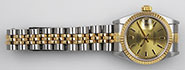 Ladies Rolex Oyster Perpetual DateJust Champagne Dial 69173