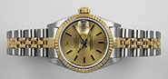 Ladies Rolex Oyster Perpetual DateJust Champagne Dial 69173