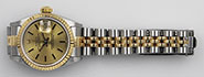 Ladies Rolex Oyster Perpetual DateJust Champagne Dial 69173