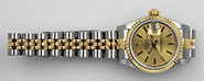 Ladies Rolex Oyster Perpetual DateJust Champagne Dial 69173