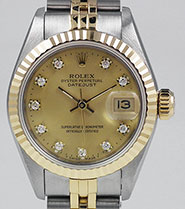 Ladies Rolex Oyster Perpetual DateJust 69173 - Diamond Dial