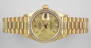 Ladies Rolex Oyster Perpetual DateJust 18K 18ct Diamond Dial 69178