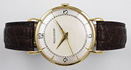 18K 18ct Jaeger LeCoultre Yellow Gold Fancy Teardrop Lugs - Silver 2Tone Dial