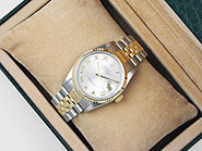 Rolex Oyster Perpetual DateJust Rhodium Roman Numeral Dial 16233