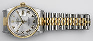 Rolex Oyster Perpetual DateJust Rhodium Roman Numeral Dial 16233