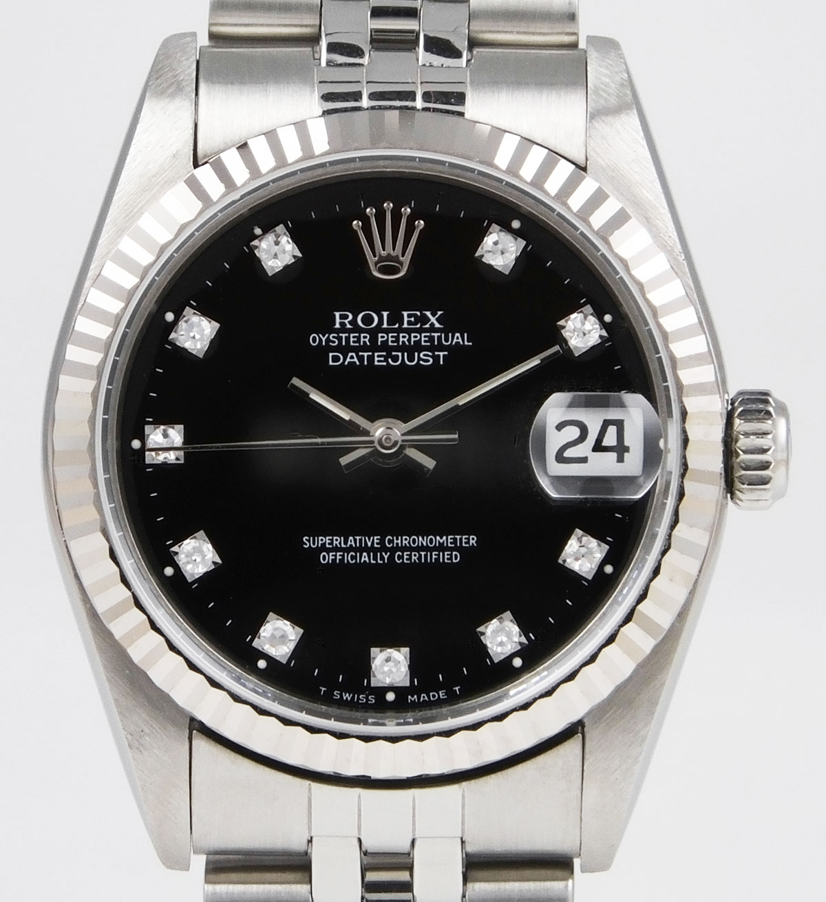 Rolex Oyster Perpetual DateJust 68274 - Black Diamond-Set Dial (1990)