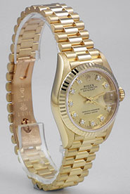 Ladies Rolex Oyster Perpetual DateJust 18K 18ct Diamond Dial 69178