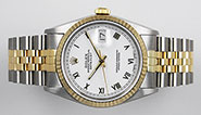 Rolex Oyster Perpetual DateJust White Roman Numeral Dial 16233