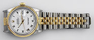 Rolex Oyster Perpetual DateJust White Roman Numeral Dial 16233