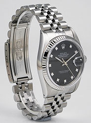 Rolex Oyster Perpetual DateJust 16234 - Black Diamond Dial