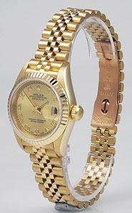 Ladies Rolex Oyster Perpetual DateJust 18K 18ct Jubilee Roman Numeral Dial 69178