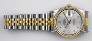 Rolex Oyster Perpetual DateJust 16233 - Silver Diamond Dial