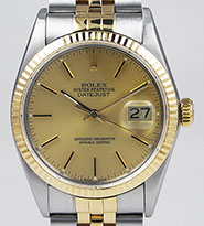 Rolex Oyster Perpetual DateJust Champagne Dial 16233