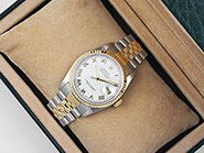 Rolex Oyster Perpetual DateJust 16233 - White Roman Dial