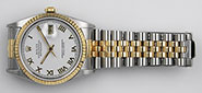 Rolex Oyster Perpetual DateJust 16233 - White Roman Dial